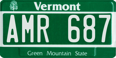 VT license plate AMR687