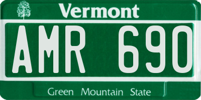 VT license plate AMR690