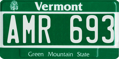 VT license plate AMR693