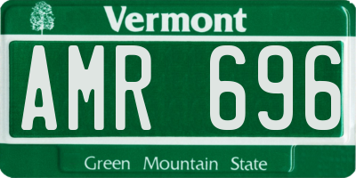 VT license plate AMR696