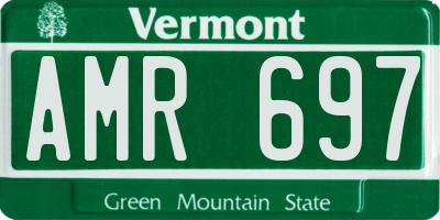 VT license plate AMR697
