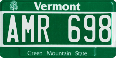 VT license plate AMR698