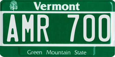 VT license plate AMR700