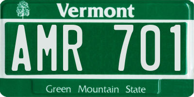 VT license plate AMR701