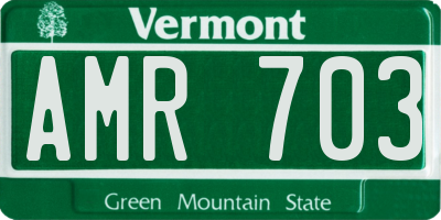 VT license plate AMR703