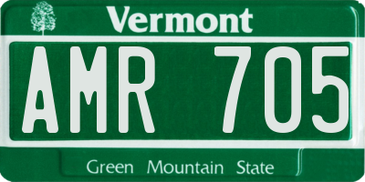 VT license plate AMR705