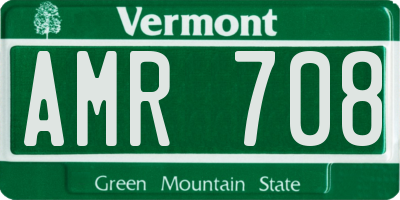 VT license plate AMR708
