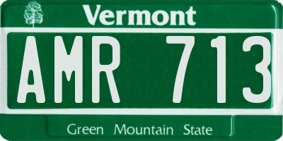 VT license plate AMR713