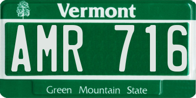 VT license plate AMR716