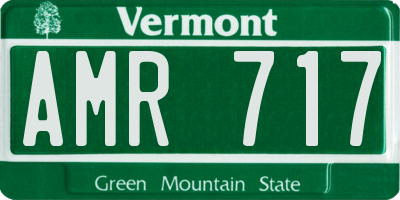 VT license plate AMR717