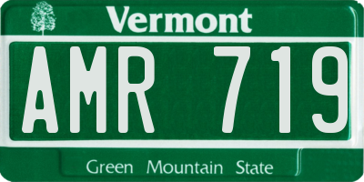 VT license plate AMR719