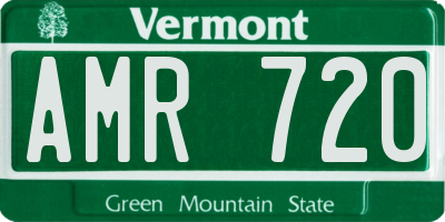 VT license plate AMR720