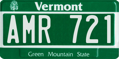 VT license plate AMR721