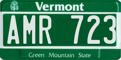 VT license plate AMR723