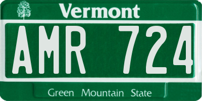 VT license plate AMR724