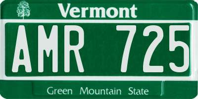 VT license plate AMR725