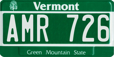 VT license plate AMR726
