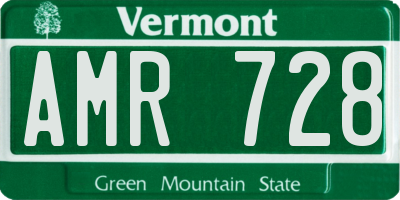 VT license plate AMR728