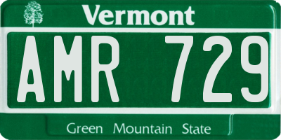 VT license plate AMR729