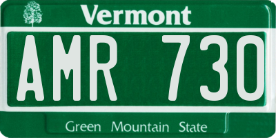 VT license plate AMR730