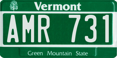 VT license plate AMR731