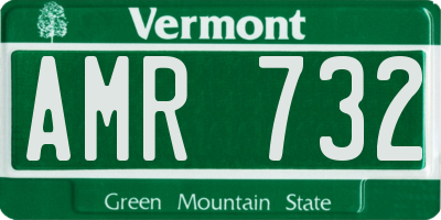 VT license plate AMR732