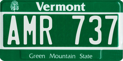 VT license plate AMR737