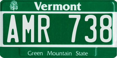VT license plate AMR738