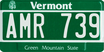 VT license plate AMR739