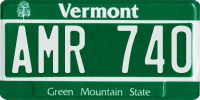 VT license plate AMR740