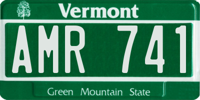 VT license plate AMR741