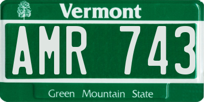 VT license plate AMR743
