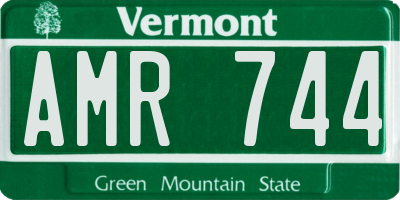 VT license plate AMR744