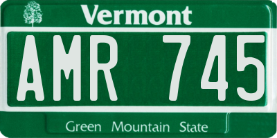 VT license plate AMR745