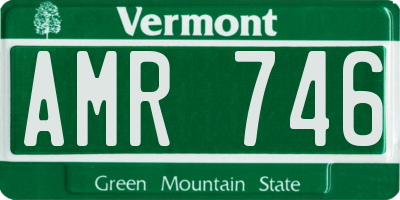 VT license plate AMR746