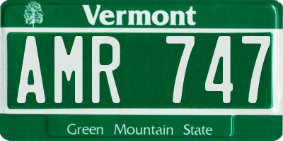 VT license plate AMR747