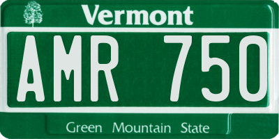 VT license plate AMR750