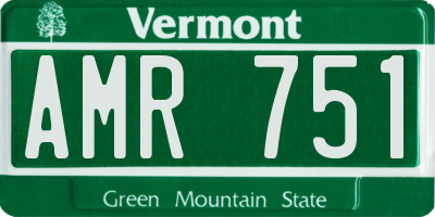 VT license plate AMR751