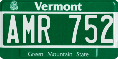 VT license plate AMR752