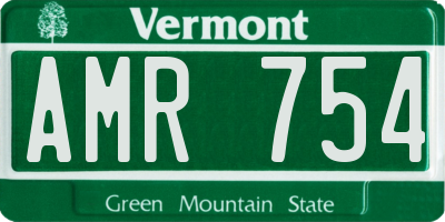VT license plate AMR754