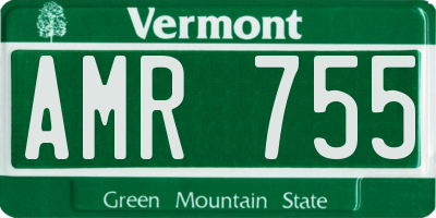 VT license plate AMR755