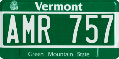 VT license plate AMR757