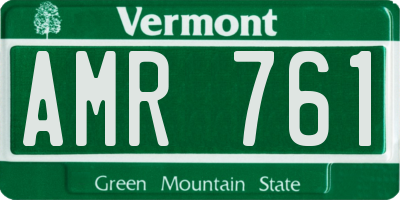 VT license plate AMR761