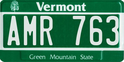 VT license plate AMR763