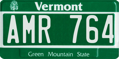 VT license plate AMR764