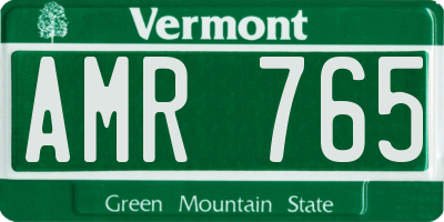 VT license plate AMR765