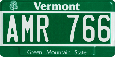 VT license plate AMR766