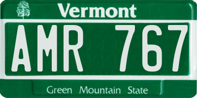 VT license plate AMR767