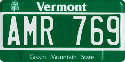VT license plate AMR769