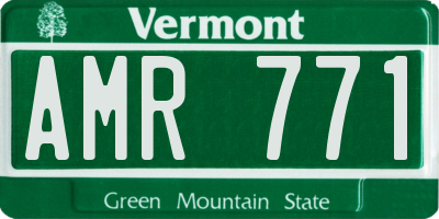 VT license plate AMR771
